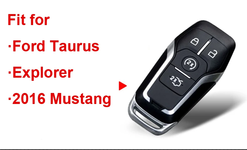 

Black Smart FOB Remote Key Cover Bag Shell Fit for Ford Taurus Explorer Mustang