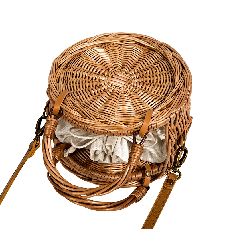 CARCHI женская Соломенная поясная сумка Женская карамельного цвета летние пляжные