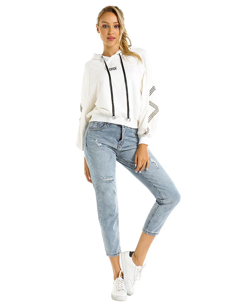 2019 Spring New Fashion Quality Cotton Jeans for Women High Waist Harem Plus Size Black Female Denim Trousers |