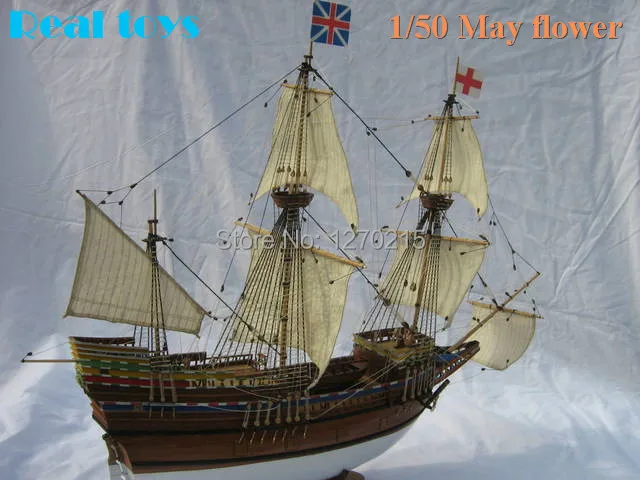Классическая деревянная парусная лодка RealTS 1/50 модель парусной лодки Mayflower 1 шт.|boat
