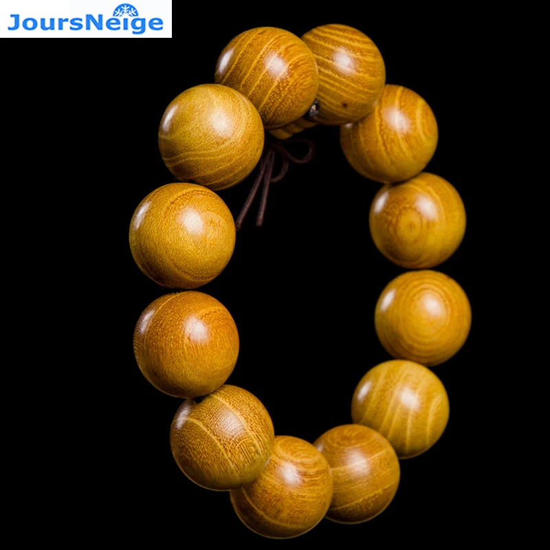 Оптовые золотые деревянные браслеты круглые бусины удача дерево Будда бусы