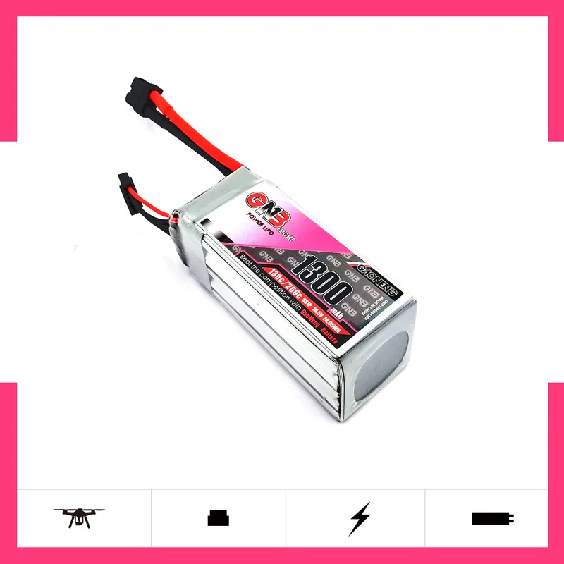 Gaoneng 1300mAh 5S1P 18 5 V 130C/260C Быстрая зарядка Lipo батарея с штепсельной вилкой XT60 для FPV