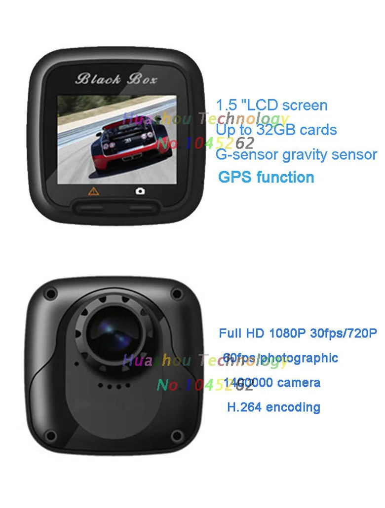 Dvr HD GPS Mini автомобиль черный коробка Маленький DVR рекордер Hero 3 с 1280 P + широкий