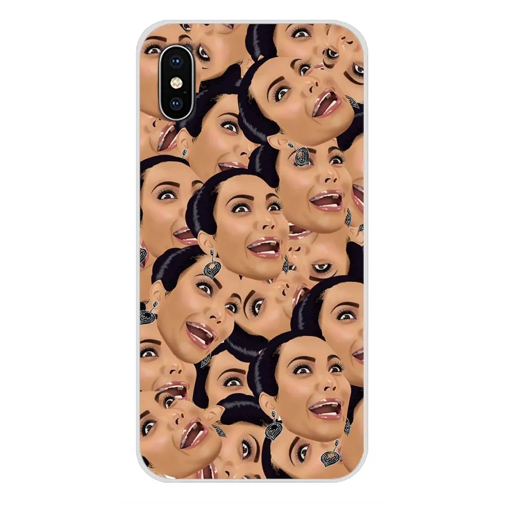 Для Apple iPhone X XR XS MAX 4 4S 5 5S 5C SE 6 6S 7 8 Plus ipod touch Funny Smile Girl Kimoji аксессуары чехлы для