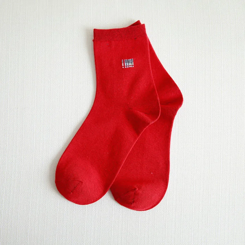 E red 5 пар мужские короткие носки зрелые устойчивый одноцветное Цвет модные Повседневное Для мужчин носок дезодорант высокие дышащие Качественный хлопок Meias экипажа - Цвет: E red