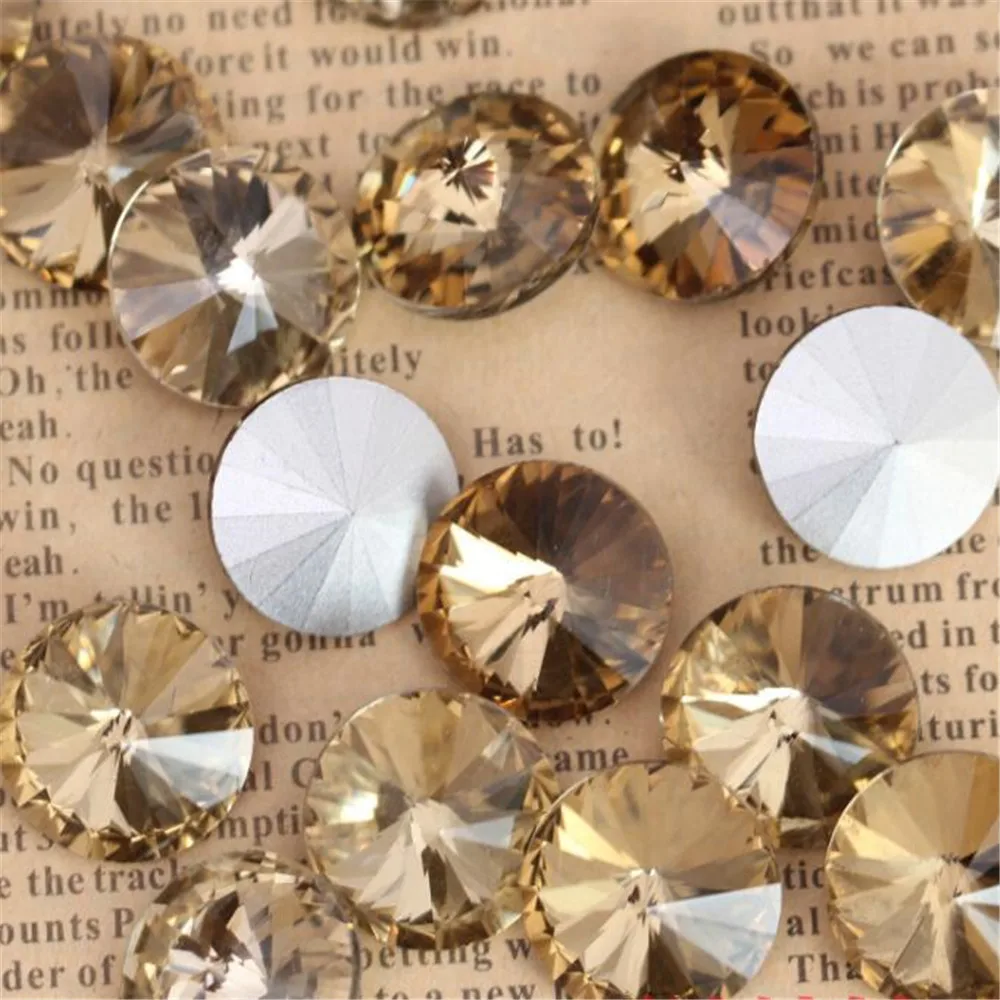 Свободные Стразы со спутником и заостренным концом для творчества Яркий топаз