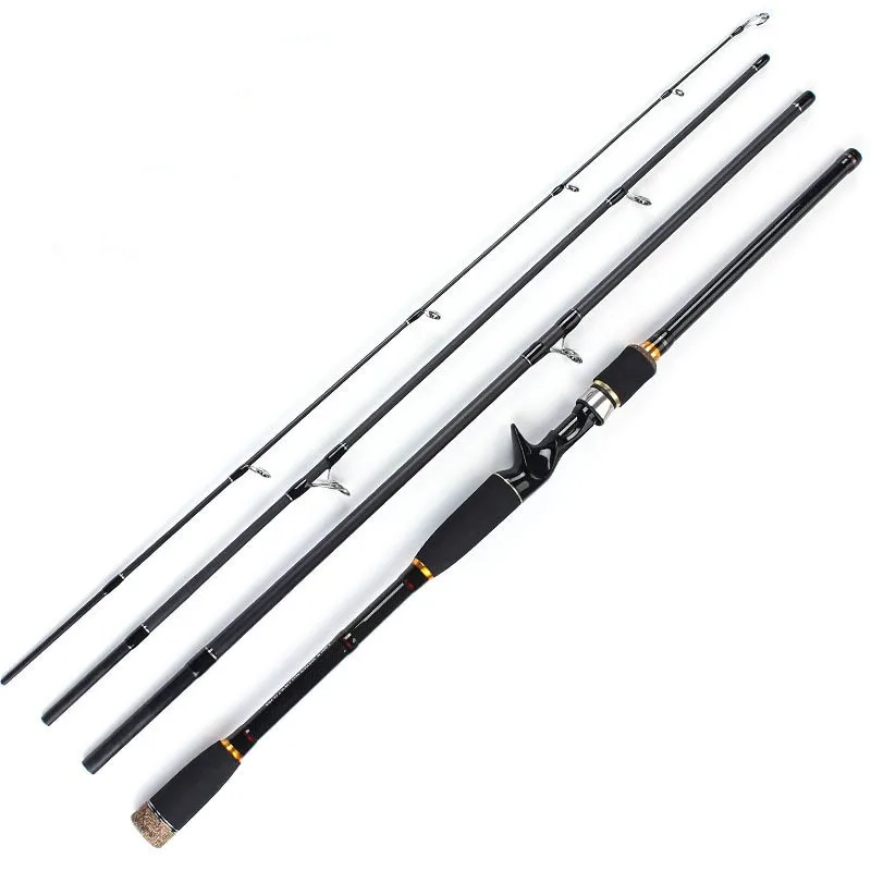 UCOK 1шт./упак. 1,8м/2,1м/2,4м/2,7м/3,0м роскошный портативный спиннинговый/кастинговый удилище с ручкой из сверхпрочного углеродного материала для ловли окуня и лосося.
