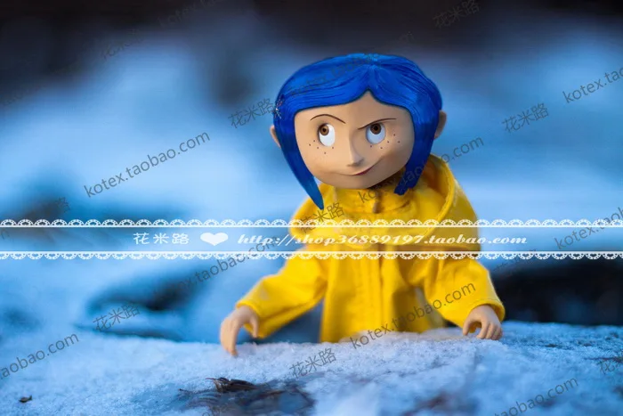 NECA детские игрушки Коралина и секретная дверь куклы фигурка 7 дюймов плащи свитер версия Caroline подарок для девочек