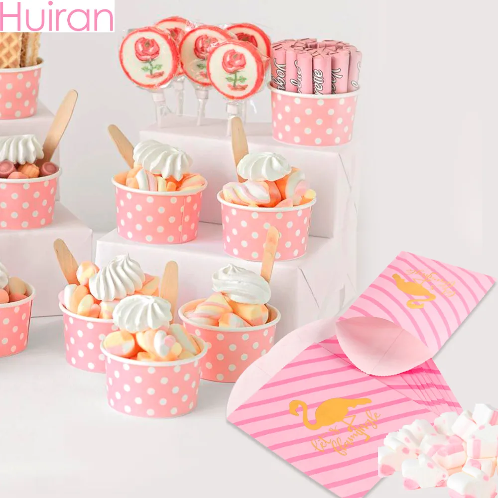 Подарочная коробка Huiran 12*19 см с единорогом русалочкой картонная Фламинго
