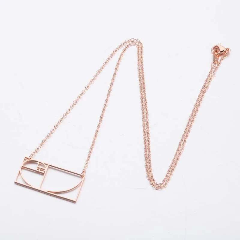 Ожерелье Fibonacci из нержавеющей стали в готическом стиле|Ожерелья с подвеской| |