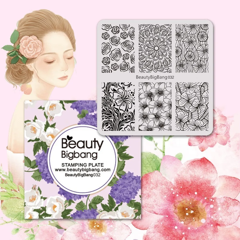 BEAUTYBIGBANG квадратная форма кошка собака Серия животных шаблон дизайн ногтей штамп штамповка шаблон изображения пластины для ногтей штамповки пластины