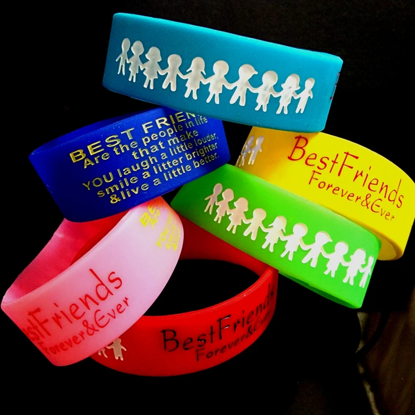 12 шт. силиконовые гибкие браслеты для девочек и мальчиков Ширина 24 мм|Браслеты с