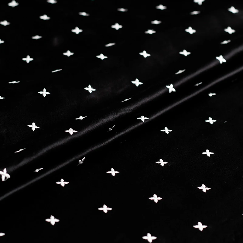 Перламутровые белые цветы жаккардовые переплетения сатин хлопок 100% материалы