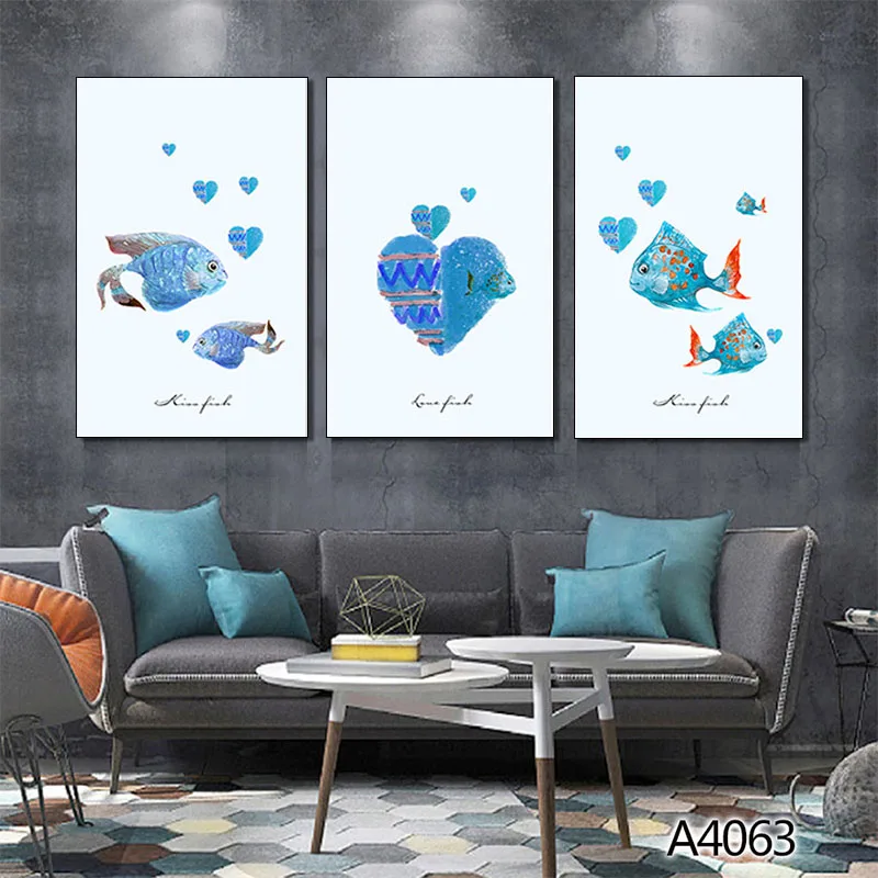 Рыбалка Рыболовство Wall Art Постеры-холсты принты пород рыб живопись пресноводных
