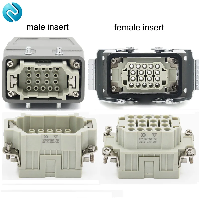 Прямоугольный сверхмощный разъем промышленный 18 ядерный авиационный для