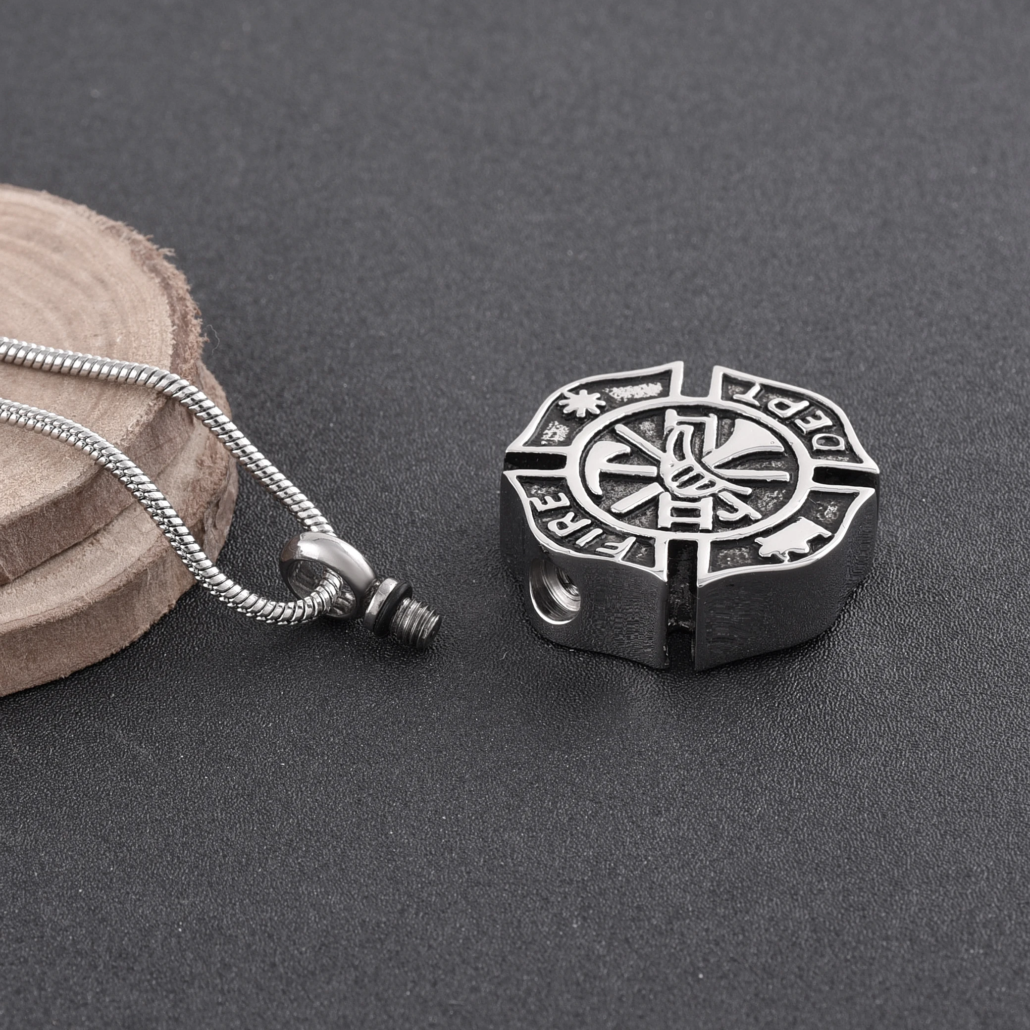 Нагрудный Знак подвеска-сувенир для пожарников мужское ожерелье из нержавеющей