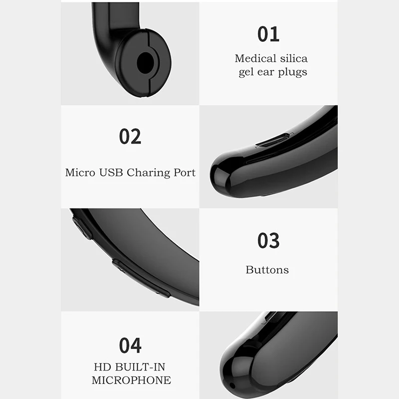 F700 костной проводимости Bluetooth наушники громкой связи бизнес наушники вкладыши беспроводная гарнитура с микрофоном