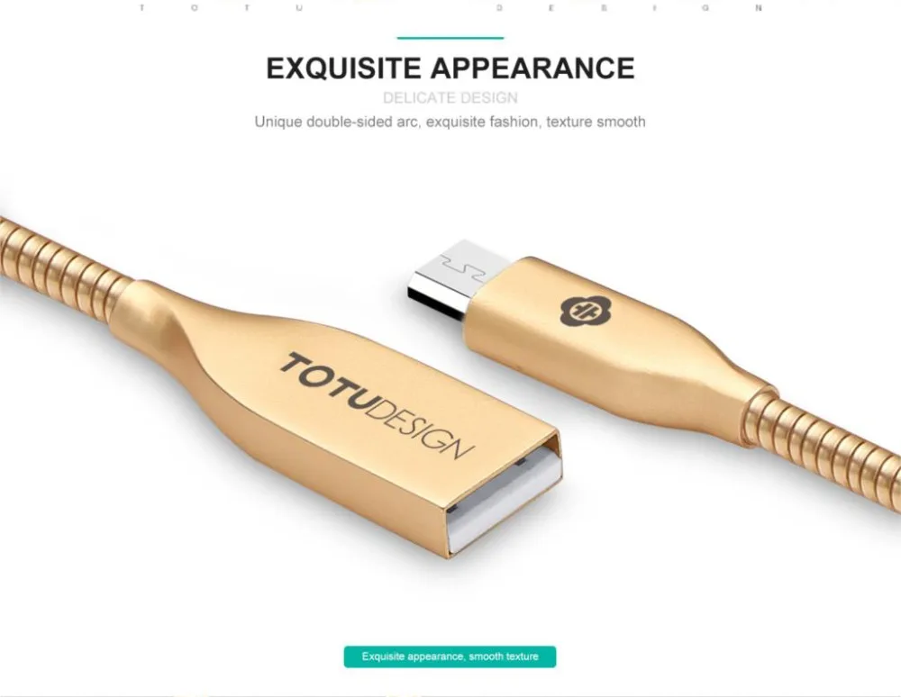 TOTU, металлический провод, быстрая зарядка, USB кабели, Micro Usb кабель, Android, мобильный телефон, синхронизация данных, Кабель зарядного устройства для samsung A7 S7, 1 м шнур