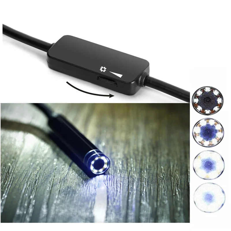 Камера Эндоскоп Fuers HD 720P Wi Fi объектив 8 мм 1 м 2 дюймов светодиодный