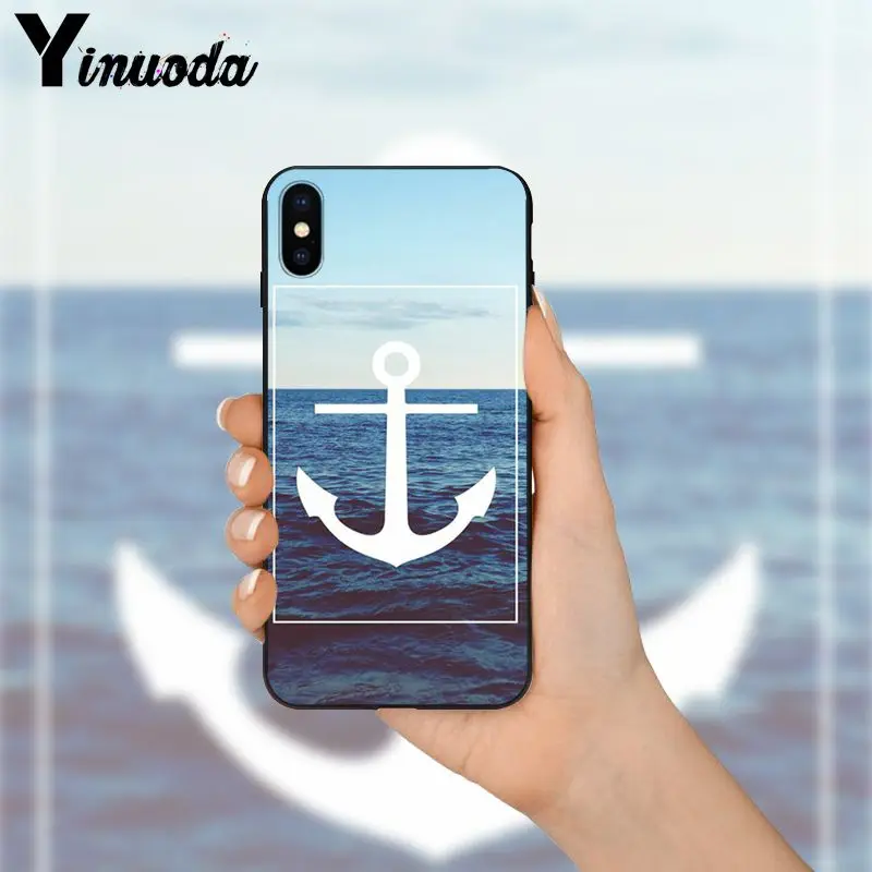 Yinuoda якорь лодка синий сердечник ТПУ Мягкий силиконовый чехол для телефона iPhone 5