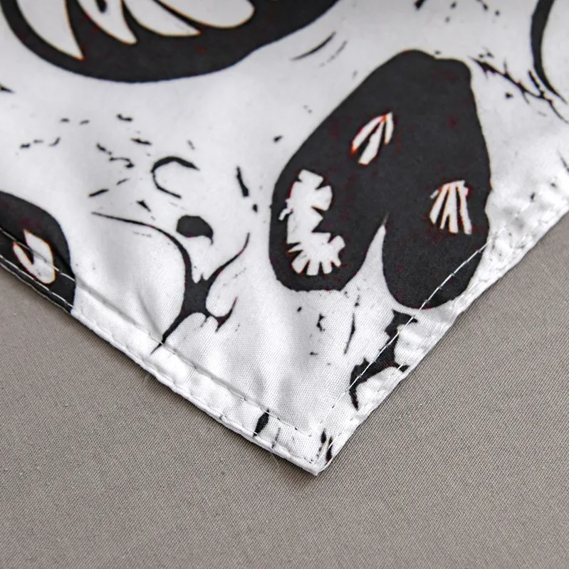 

Yi chu xin sugar skull bedding set king size 3d rose skull duvet cover set with pillow case Microfiber Fabric Home