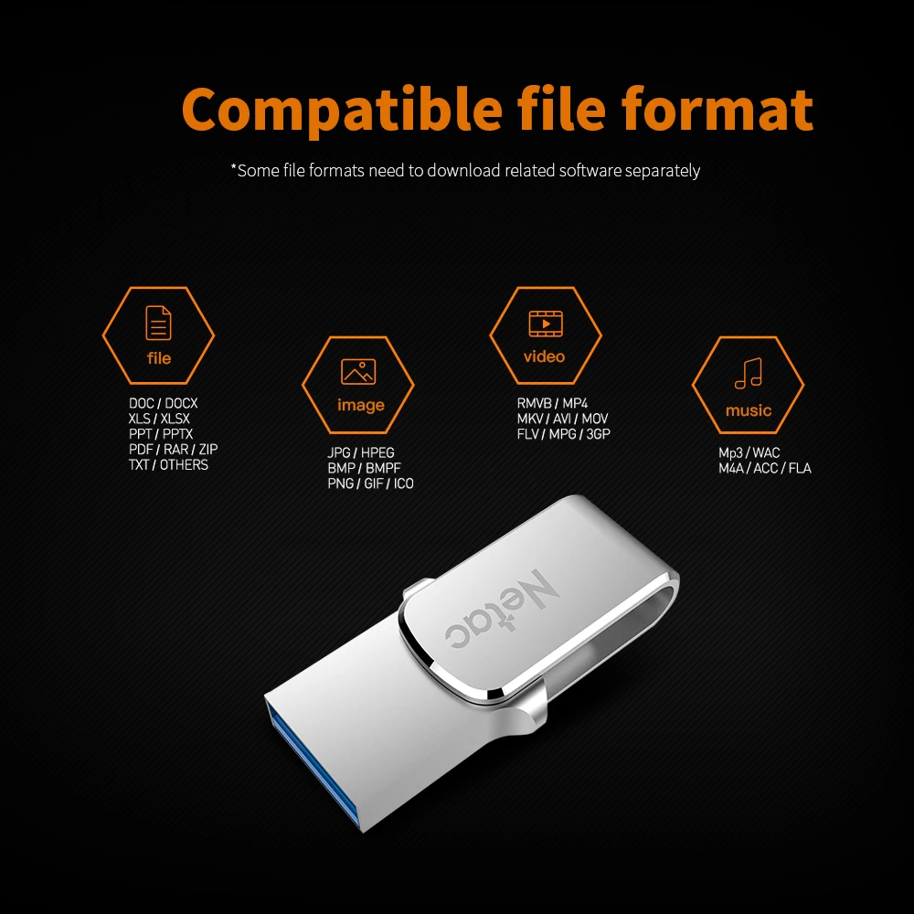 Netac U780C Type C флеш накопитель USB 3 0 серебристого сплава Aluninum USB3.0 OTG флэш диск
