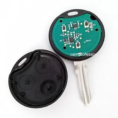 

KEYECUNew Uncut Remote Key Fob 3 Button + Uncut Blade for Smart Fortwo Forfour City