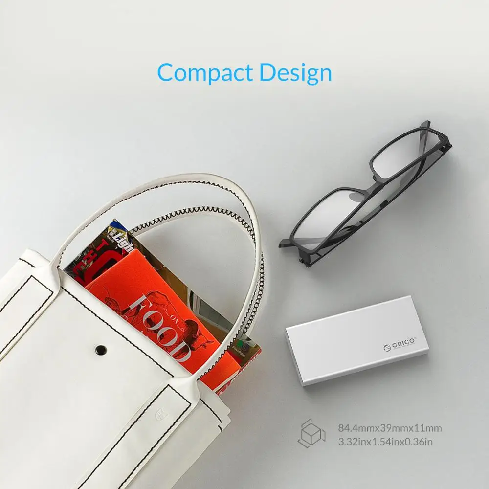 ORICO Алюминиевый USB C к mSATA SSD чехол USB3.1 жесткий диск Корпус SuperSpeed для Windows/Linux/Mac|hdd