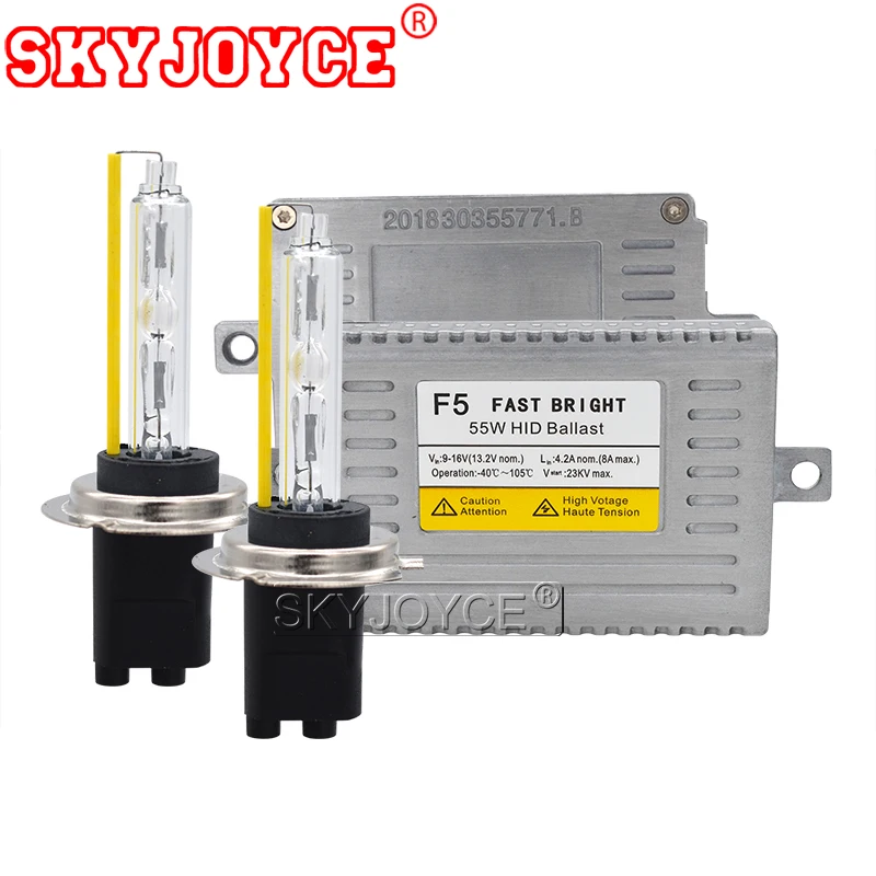 SKYJOYCE Быстрый Яркий F5 55W HID балласт комплект ксеноновая H7 лампа 5500K H1 H11 H3 HB3 9012