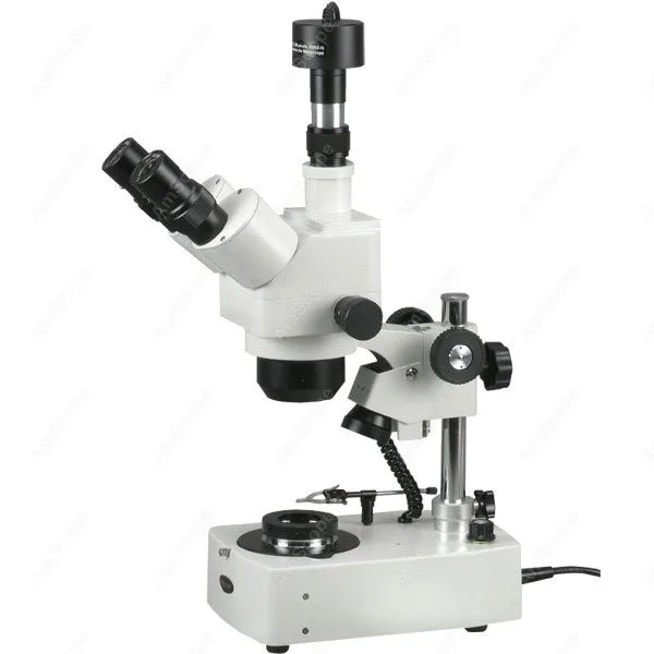 

Jewelry Gem Trinocular Stereo Microscope--AmScope Supplies 5X-80X Darkfield Jewelry Gem Trinocular Zoom Stereo Microscope