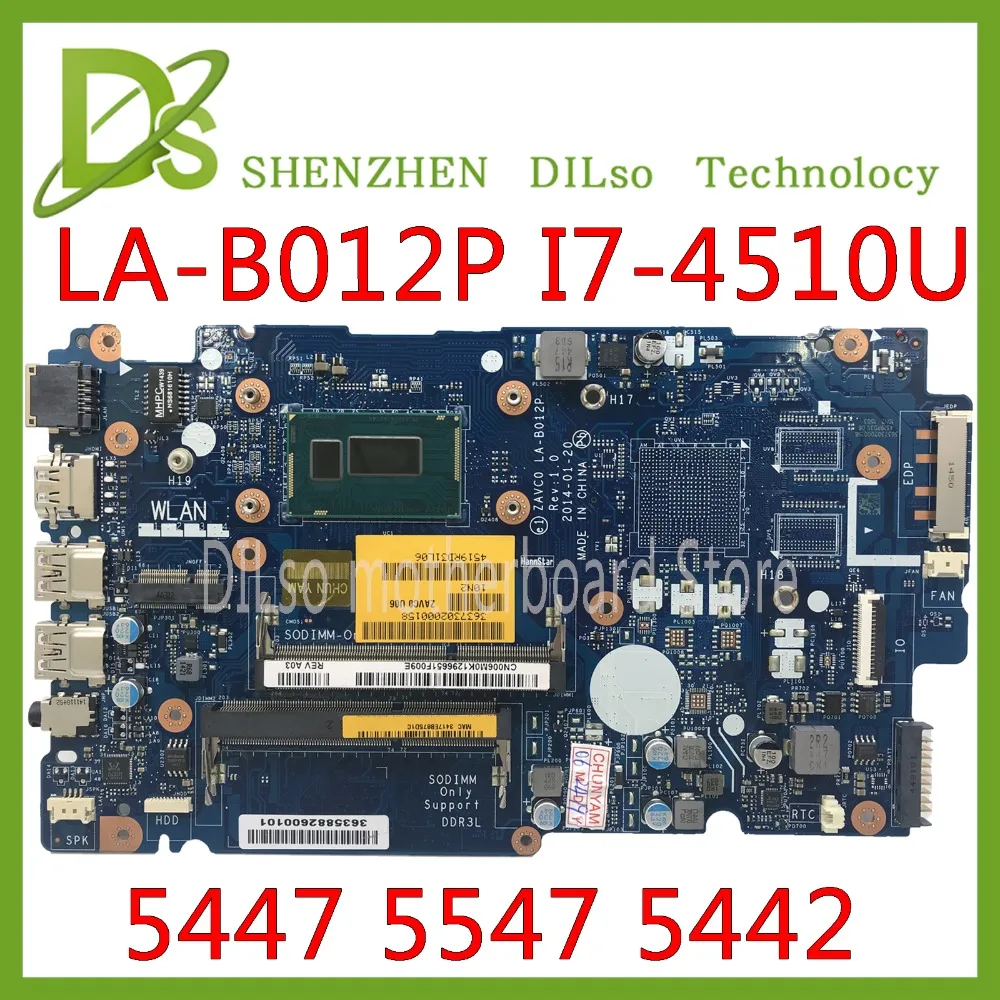 Kefu LA-B012P материнская плата для Dell Inspiron 5447 5547 5442 Материнская плата ноутбука LA-B012P REV: 1,0 I7-4500U/I7-4510U Тесты работы