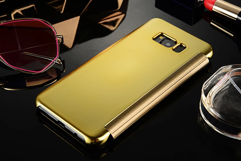 Зеркальный Чехол книжка для Samsung Galaxy S5 S6 S7 Edge S8 S9 A8 Plus 2018 A3 A5 A7 2016 2017 Note 8 360|Бамперы| |