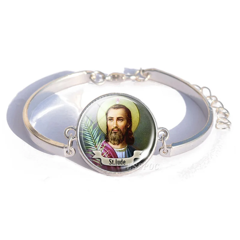 Девы Марии стеклянный браслет из кабошона ST JUDE/St Michael/St Therese/браслет с Иисусом