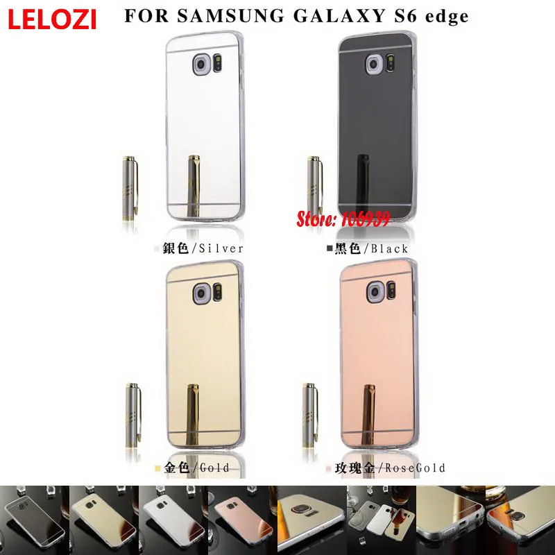 Lelozi гальванических мягкий ТПУ зеркало телефон Coque capinha случае Fundas чехол для Samsung