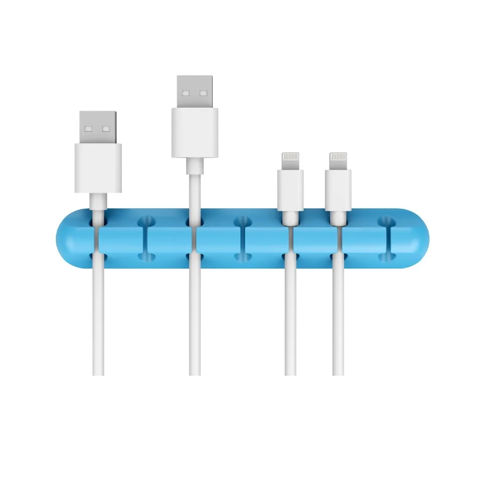 PHONEFIX Кабельный органайзер силиконовый USB устройство для сматывания кабеля гибкие зажимы для управления кабелем держатель кабеля для мыши наушники