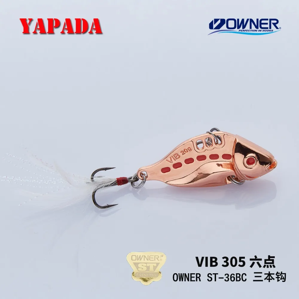 YAPADA VIB 305 шесть точек 10 г/15 г владелец тройной крючок 40-46 мм перо многоцветный цинковый сплав Металл VIB рыболовные приманки бас