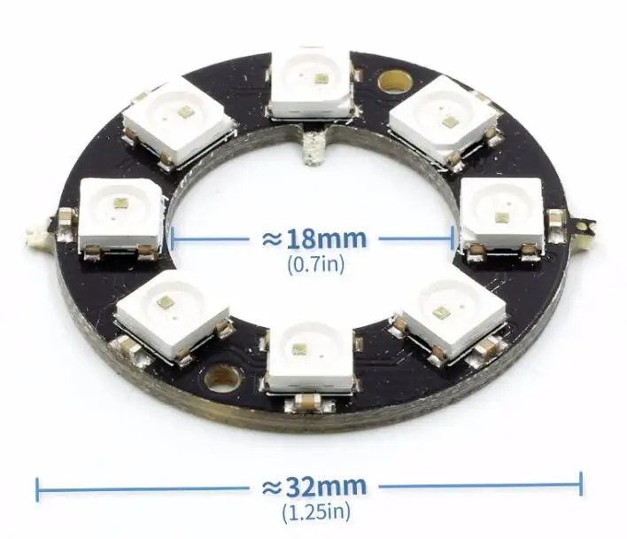 8 бит WS2812 5050 RGB светодиодная кольцевая лампа со встроенными драйверами для arduino Diy