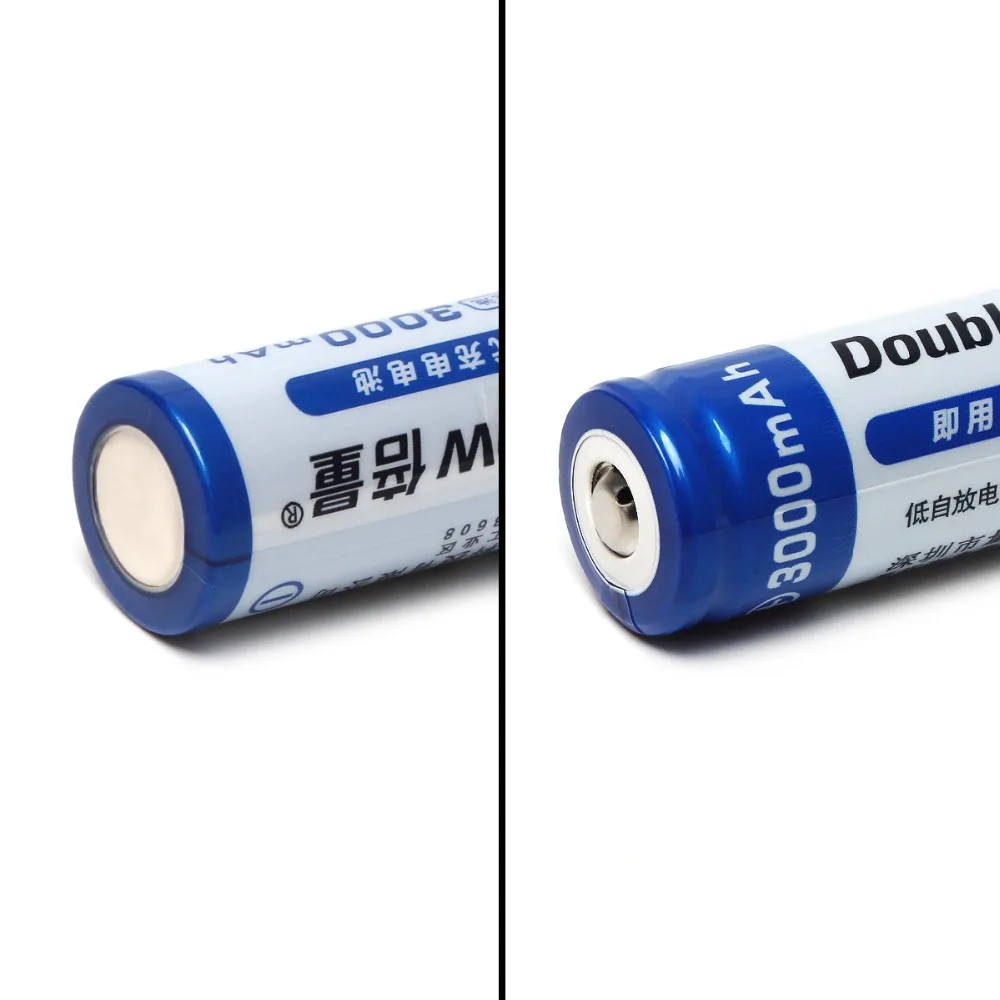 2pcs/set Doublepow LSD High Capacity 3000mAh 3.7V 18650 Li-ion Rechargeable Battery with 1200 Cycle | Электроника