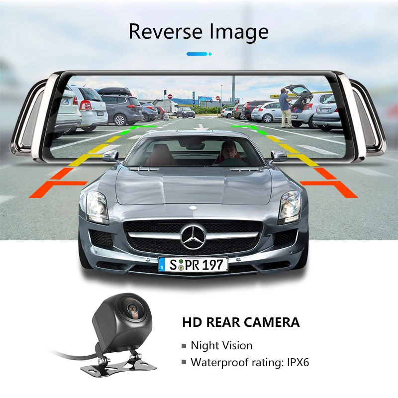 Vtopek 10 &quotdash cam FHD 1080 P зеркальная камера Автомобильный видеорегистратор ips
