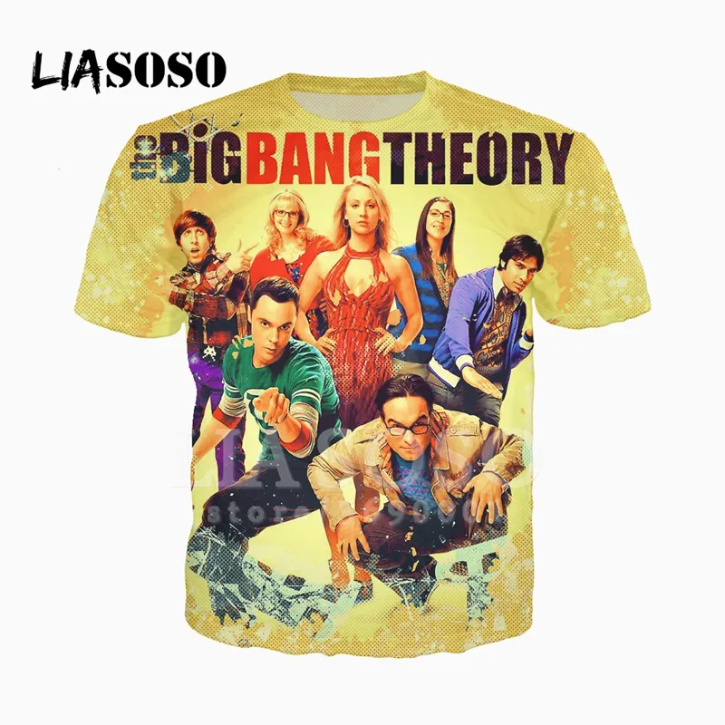 LIASOSO новинка 3D принт для женщин и мужчин ТВ шоу Теория большого взрыва футболка
