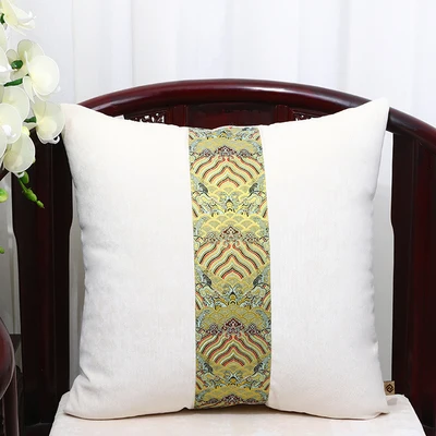 white with yellow High end Обычная Лоскутная геометрический диван кресло подушка бархатной ткани Декоративные поясничной подушки спинки 45x45 см 50x50 см 60x60 см - Цвет: white with yellow
