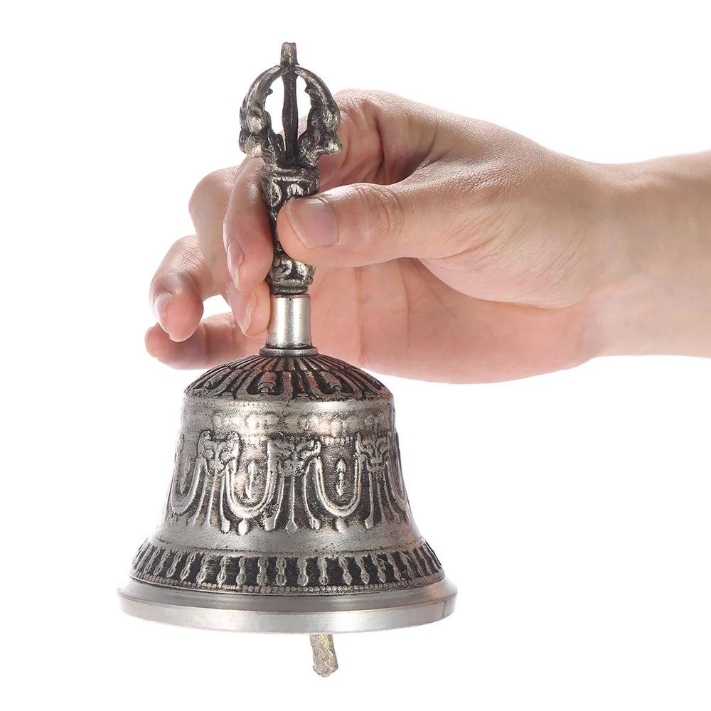 Тибетский буддистский колокольчик ручной работы с храмом Dorje Vajra медный