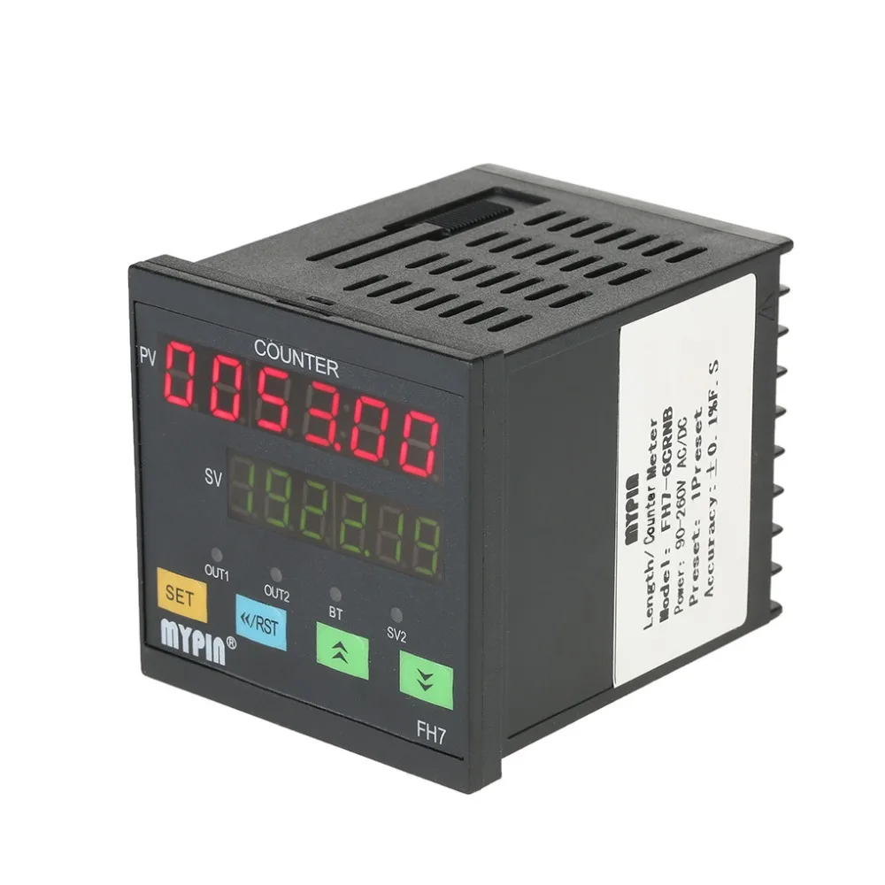 

FH7-6CRNB 90-260V AC/DC 6 Digital Counter Multi-functional Length Counter Intelligent Machine Hours Length Meter