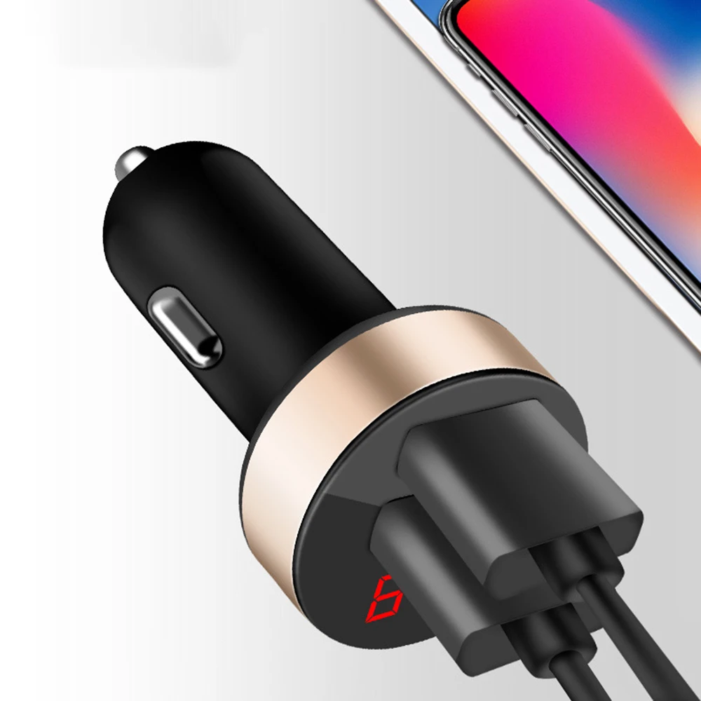Двойной USB автомобиль многофункциональный мобильный телефон Быстрая зарядка