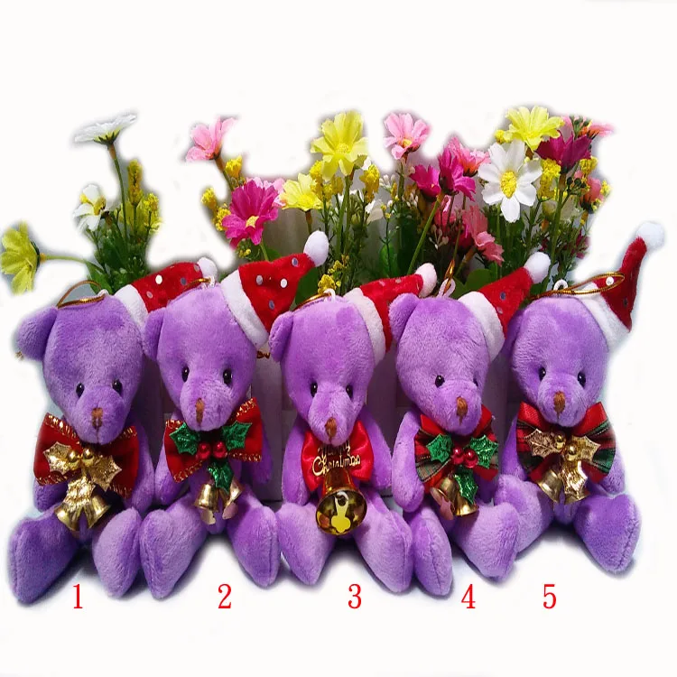 2 шт./лот Рождественская фиолетовая Мишка на шарнирах Рождественский совместный