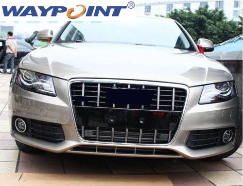 Высококачественный АБС пластик для Audi A4 S4 B8 2008 2012 черно серая решетка гриля|abs audi