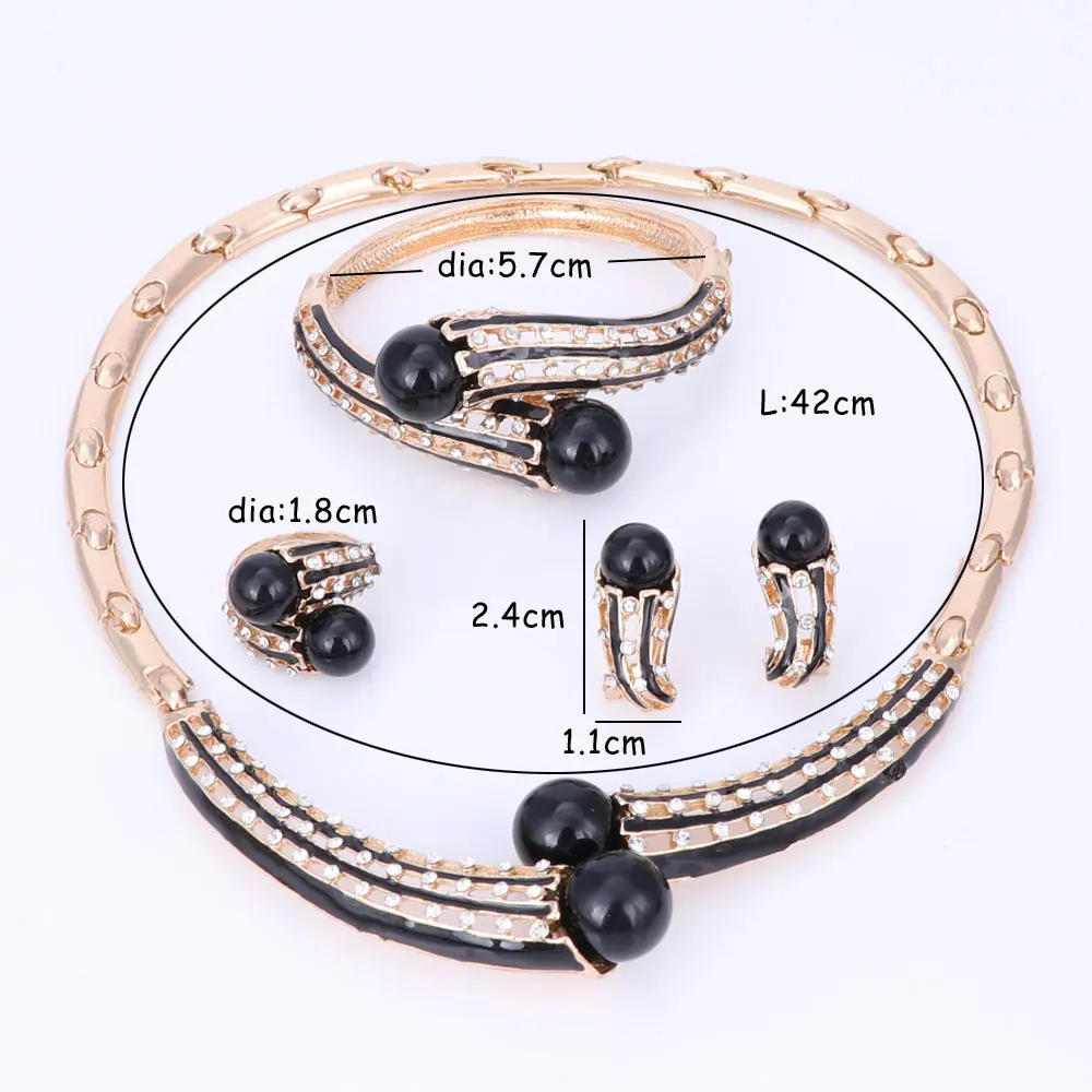 Модный Ювелирный Набор для женщин золотой цвет кристальная подвеска с