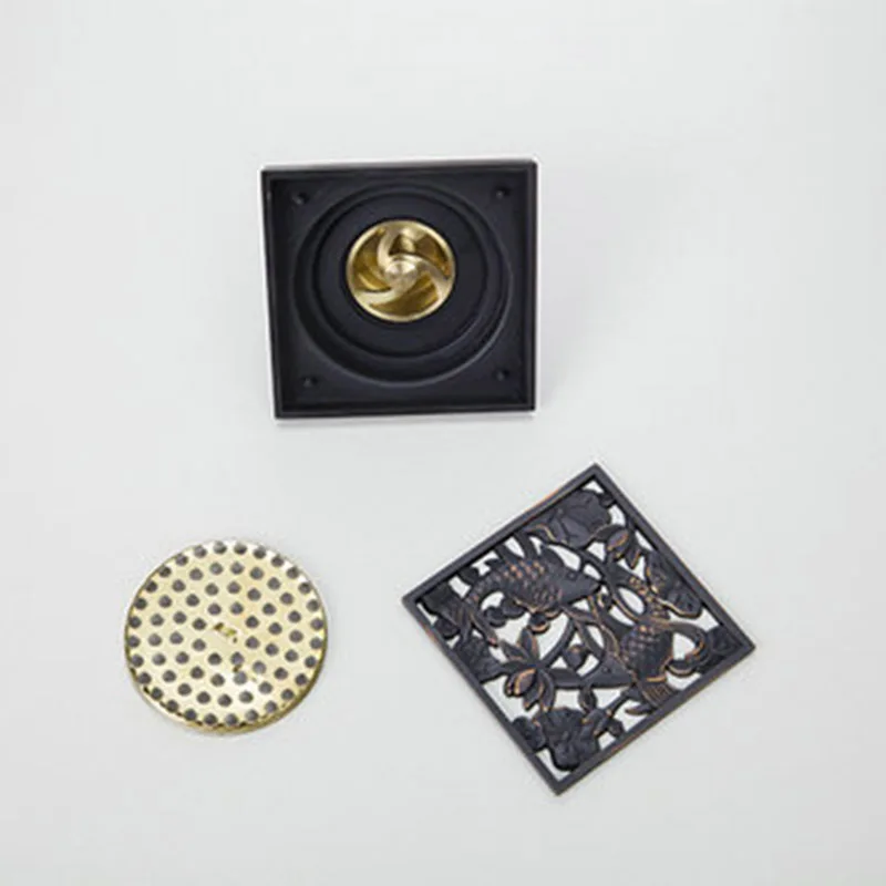 KEMAIDI слив для пола ванной евро масло прорезиненный черный цвет фотография 5381