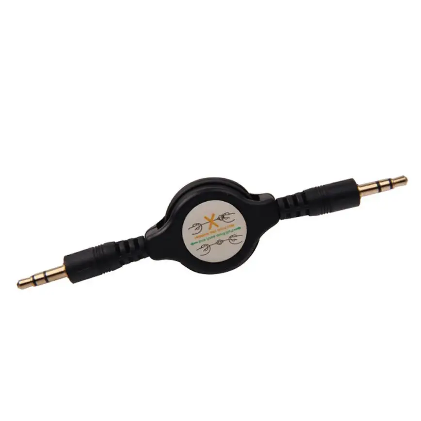 Retractable 3.5mm Gold Auxiliary Audio Extension Cable Male to JUL27 Drop shipping | Компьютеры и офис