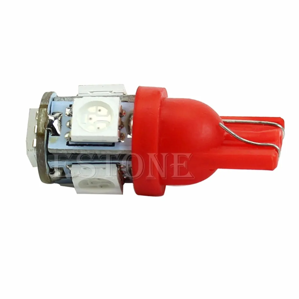 Супер яркий 5050 5-светодиодный SMD 194 168 W5W красный светильник на танкетке